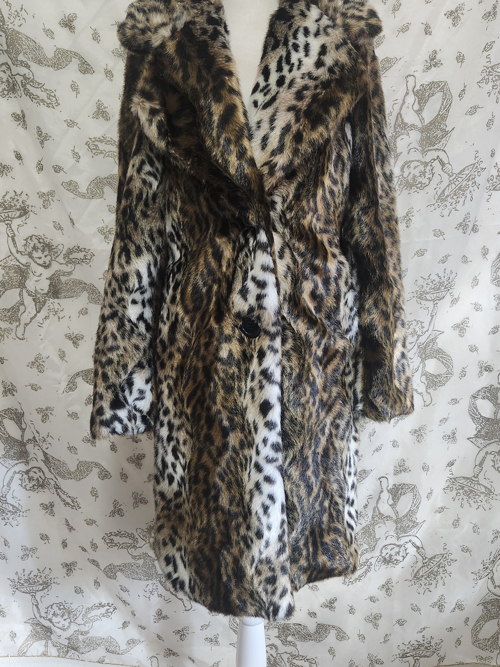 Via Spiga leopard print faux fur Maximaliat Statement coat XS
